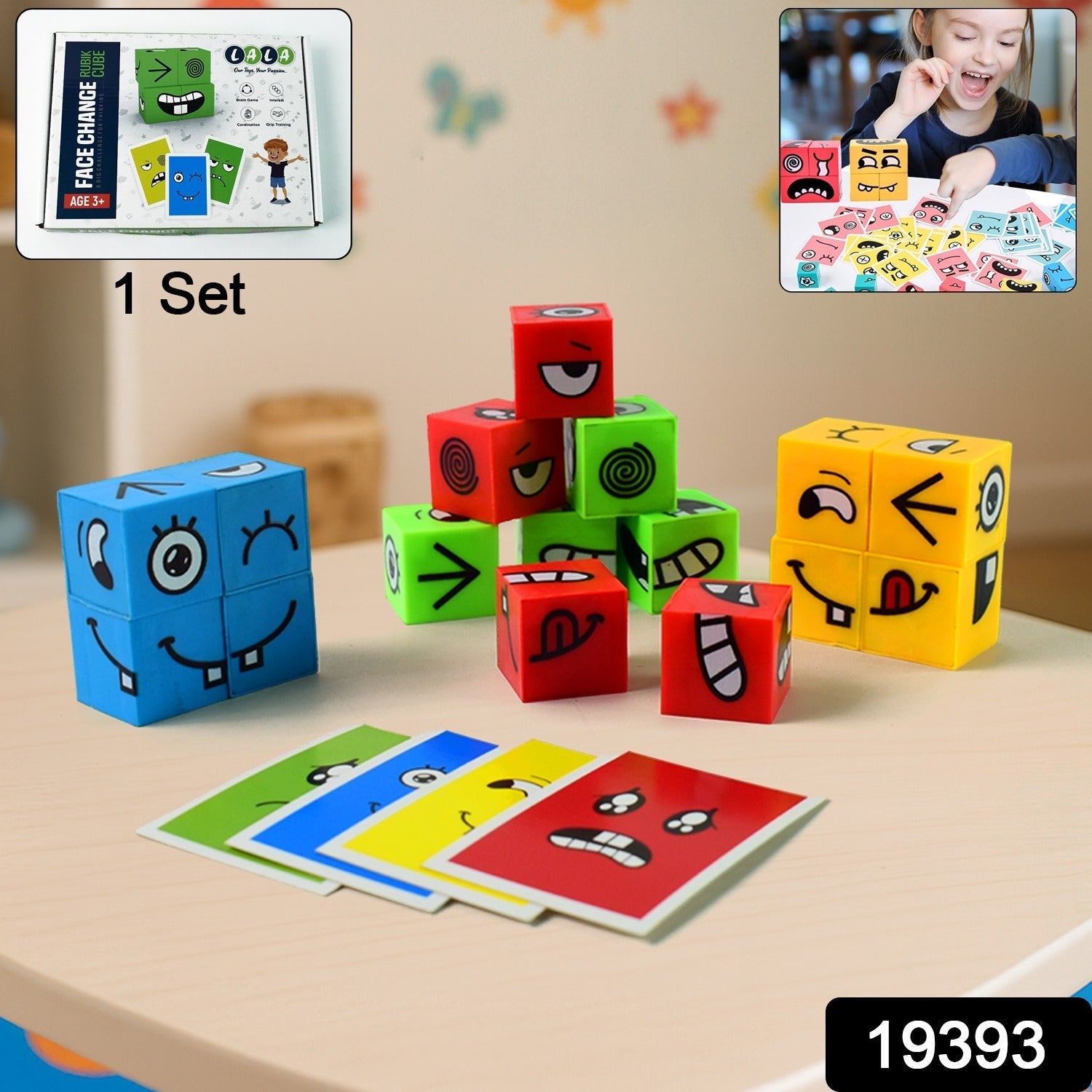 Montessori Emotions Puzzle Cube Toy Set Montessori Emotions Puzzle Cube Toy Set